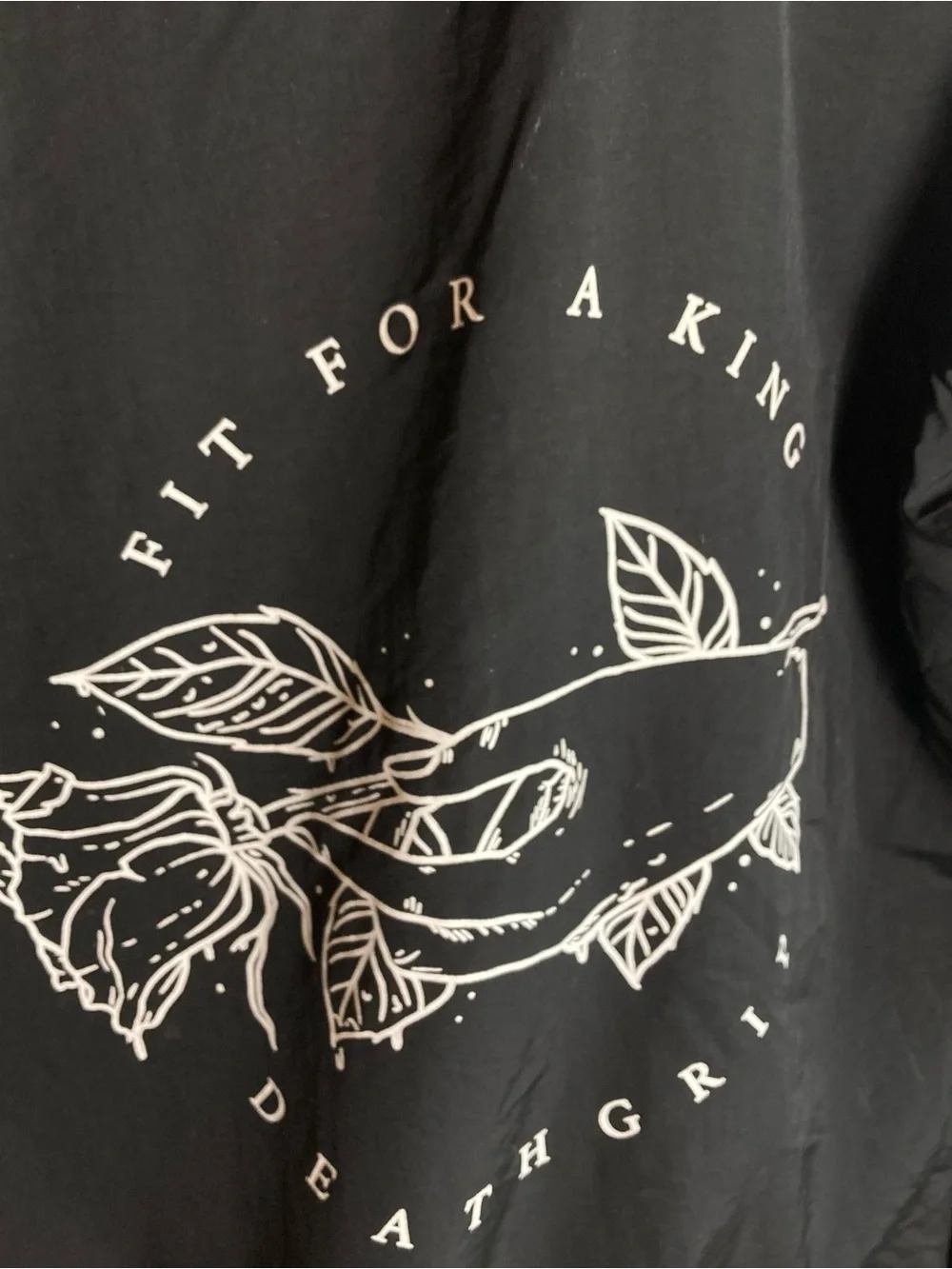 Fit For A King Deathgrip Windbreaker Size M with Hood And Metal Buttons Rock